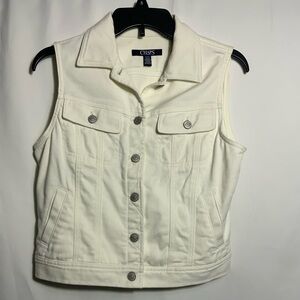 Chaps Cream Denim Vest